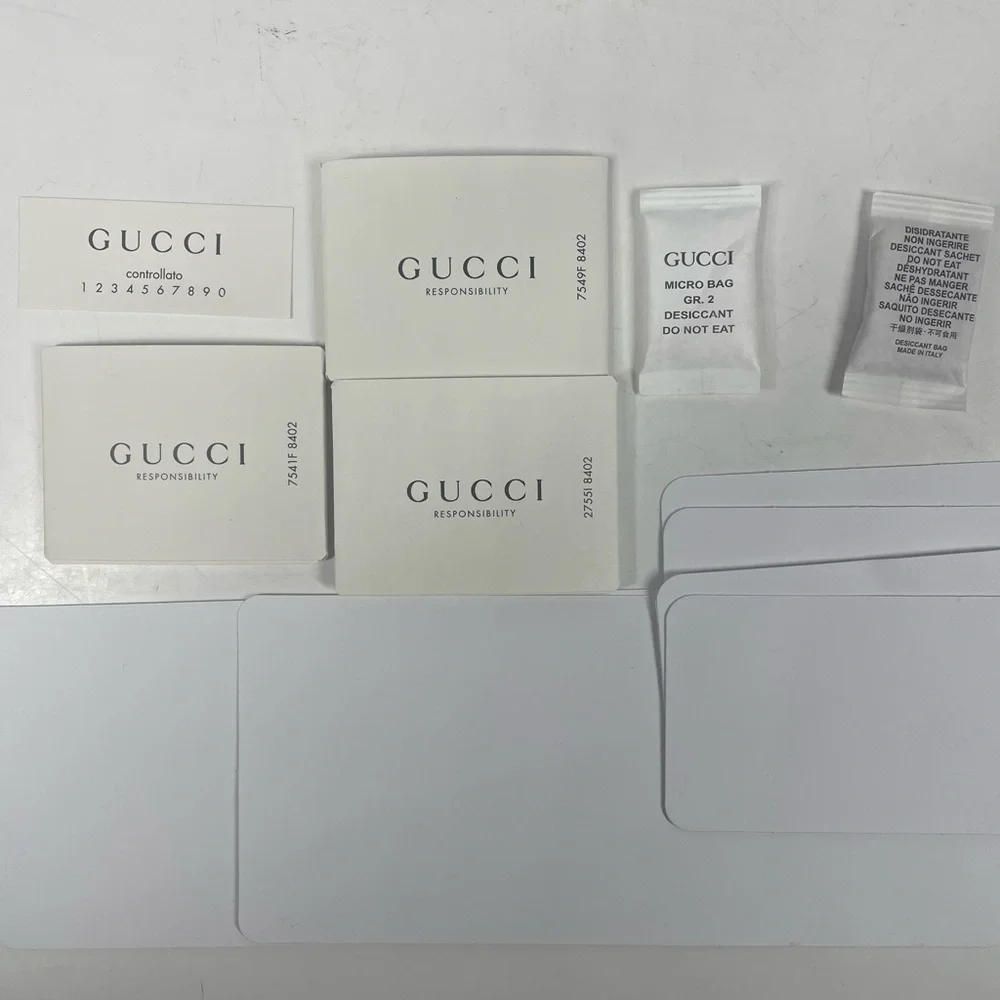 Gucci Empty Gift Storage Box Wallet Dustbag Booklets Ribbon 9” x 4 3/4” x 1 1/2”